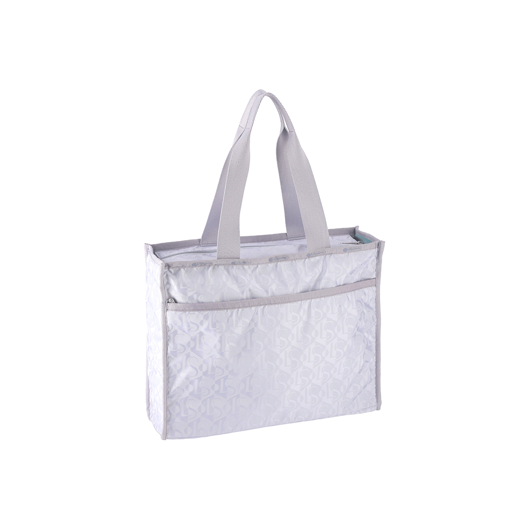 Monogram Jacquard Lavender E/W Book Tote Bag