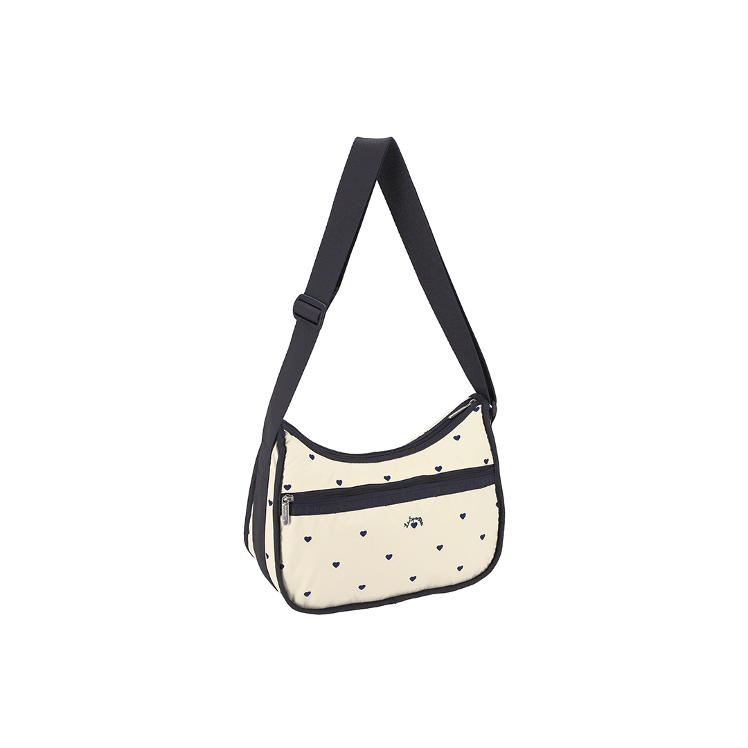 Navy Swiss Heart Classic Hobo Bag