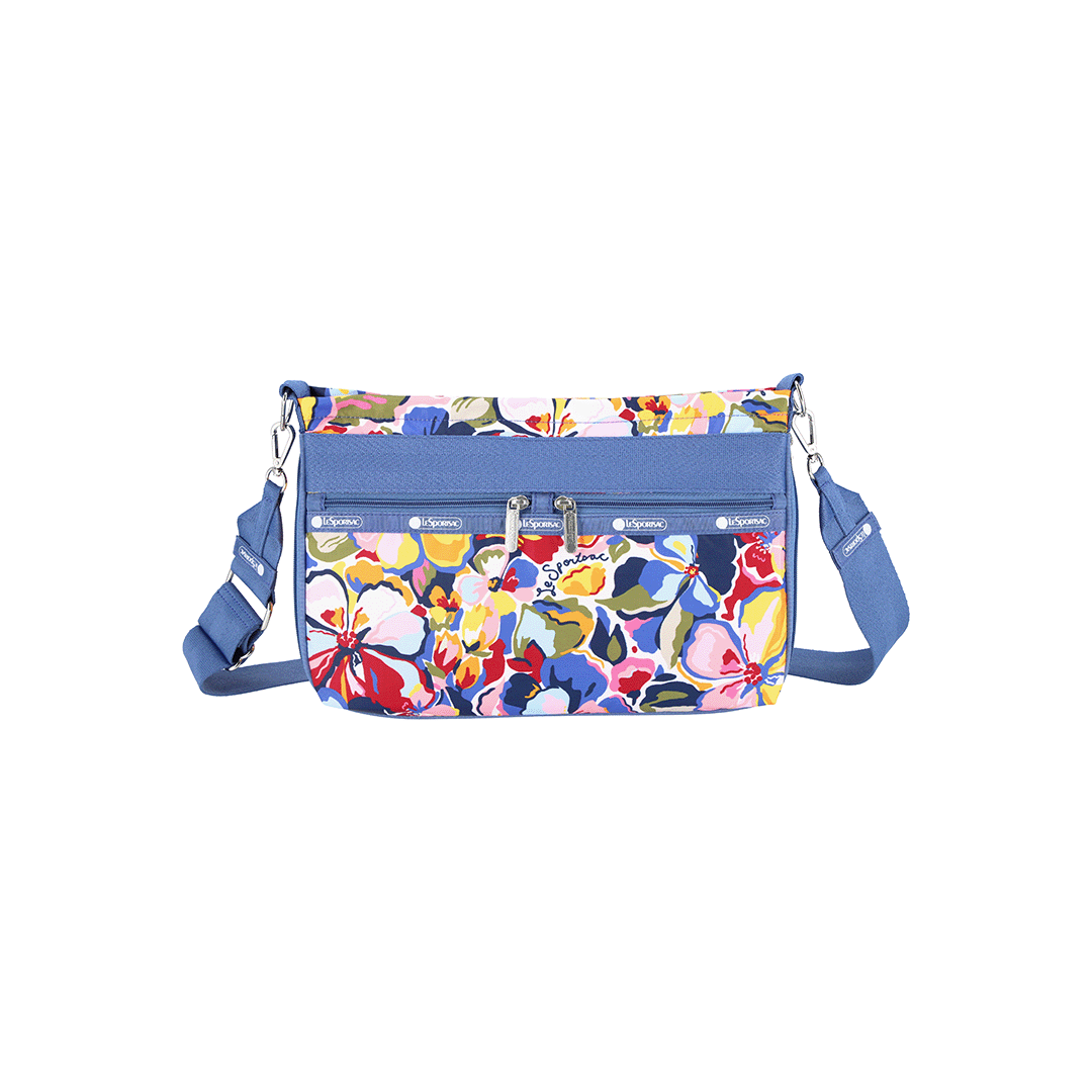 Autumn Floral East West Zipper Crossbody Bag