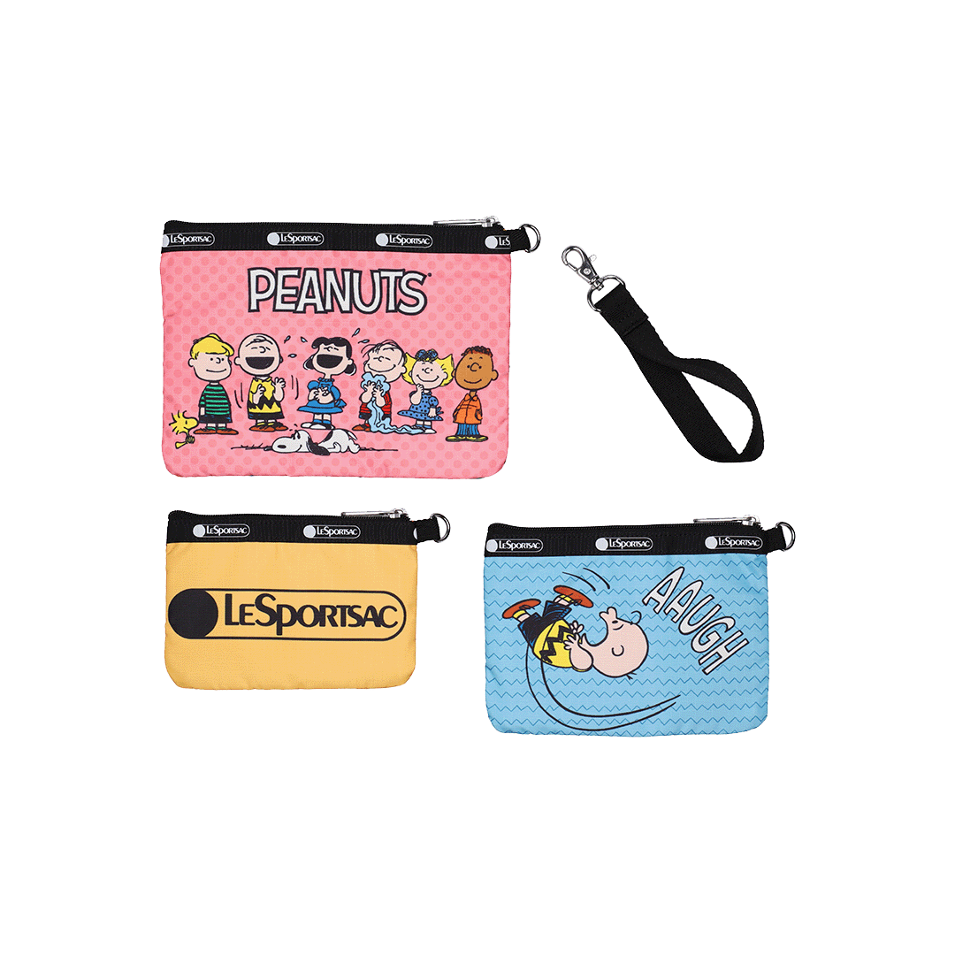 Peanuts Gang Wristlet Pouch Set
