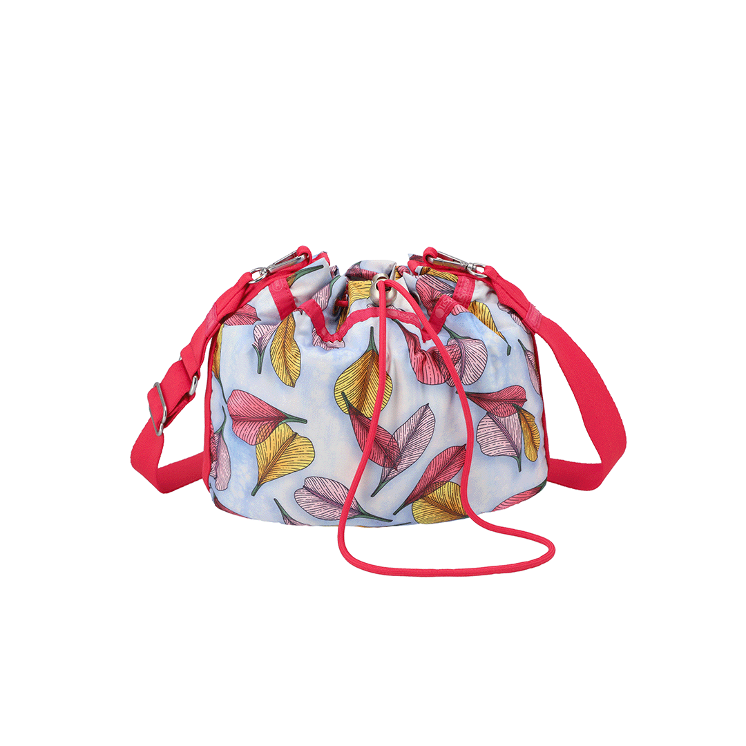 Summer Petals Convertible Drawstring Crossbody Bag