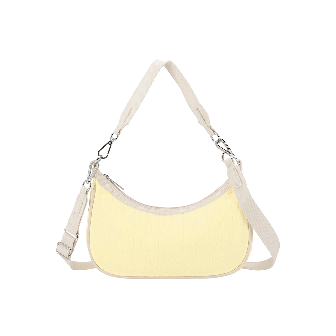 Citron Deboss Small Convertible Hobo Bag