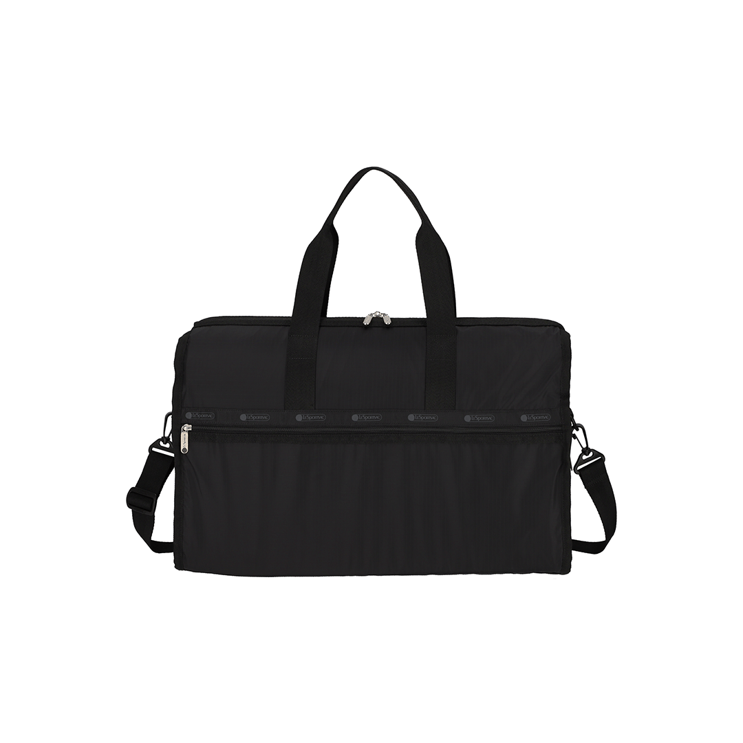 Recycled Black Deluxe Large Weekender Travel Bag