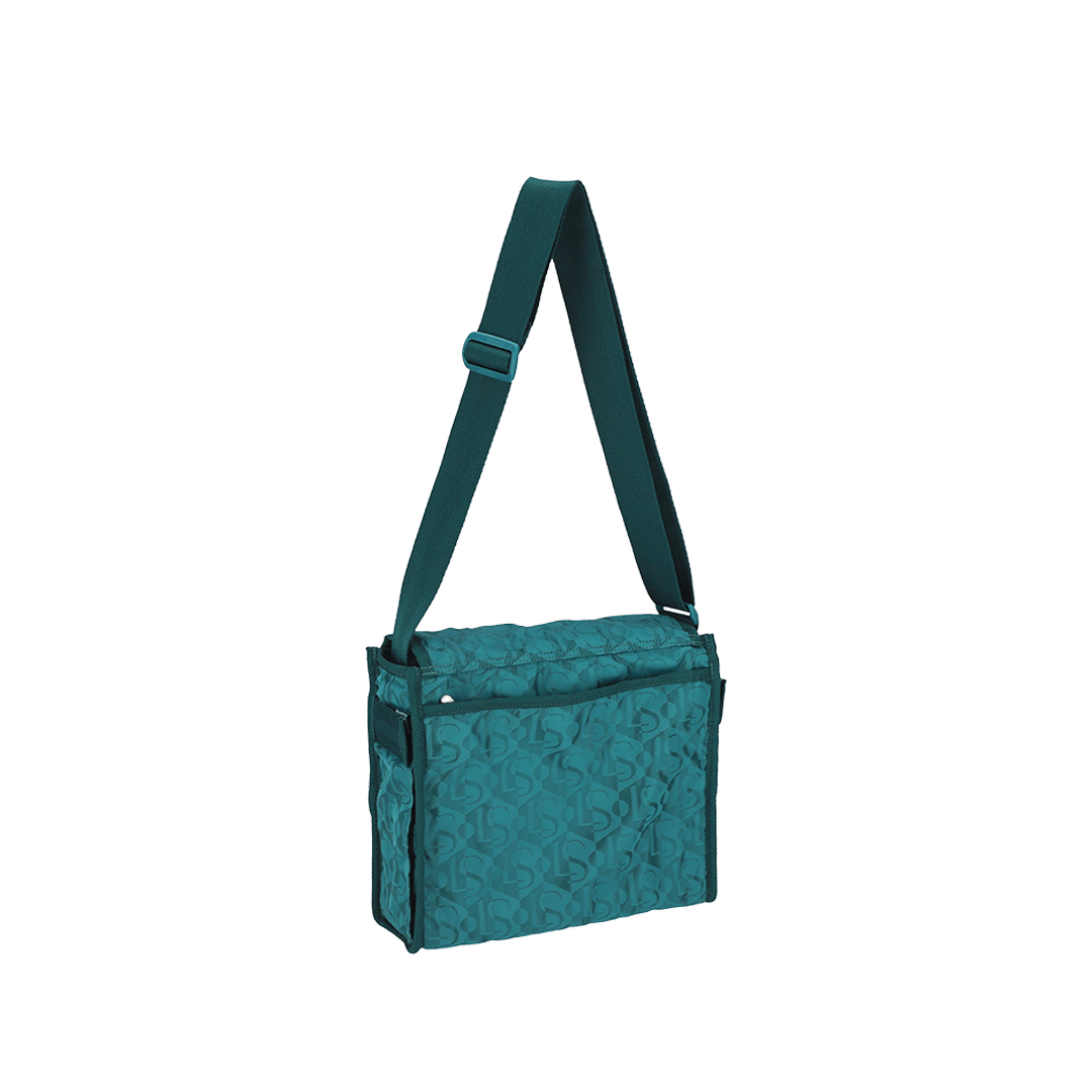 Monogram Jacquard Teal Ryan Crossbody