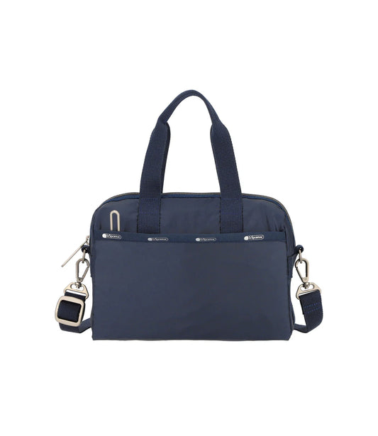 Small Uptown Satchel Dark Blue C