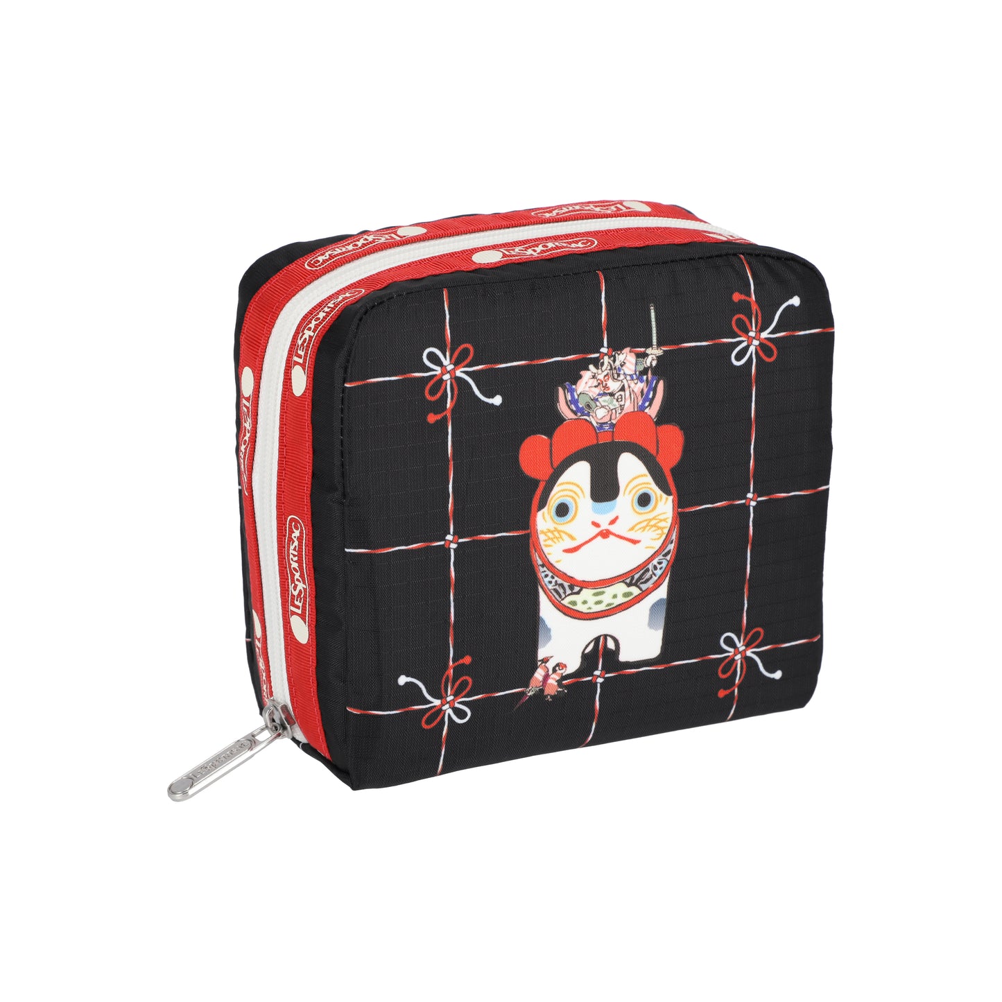 Medium Square Cosmetic Japanese Art Dog