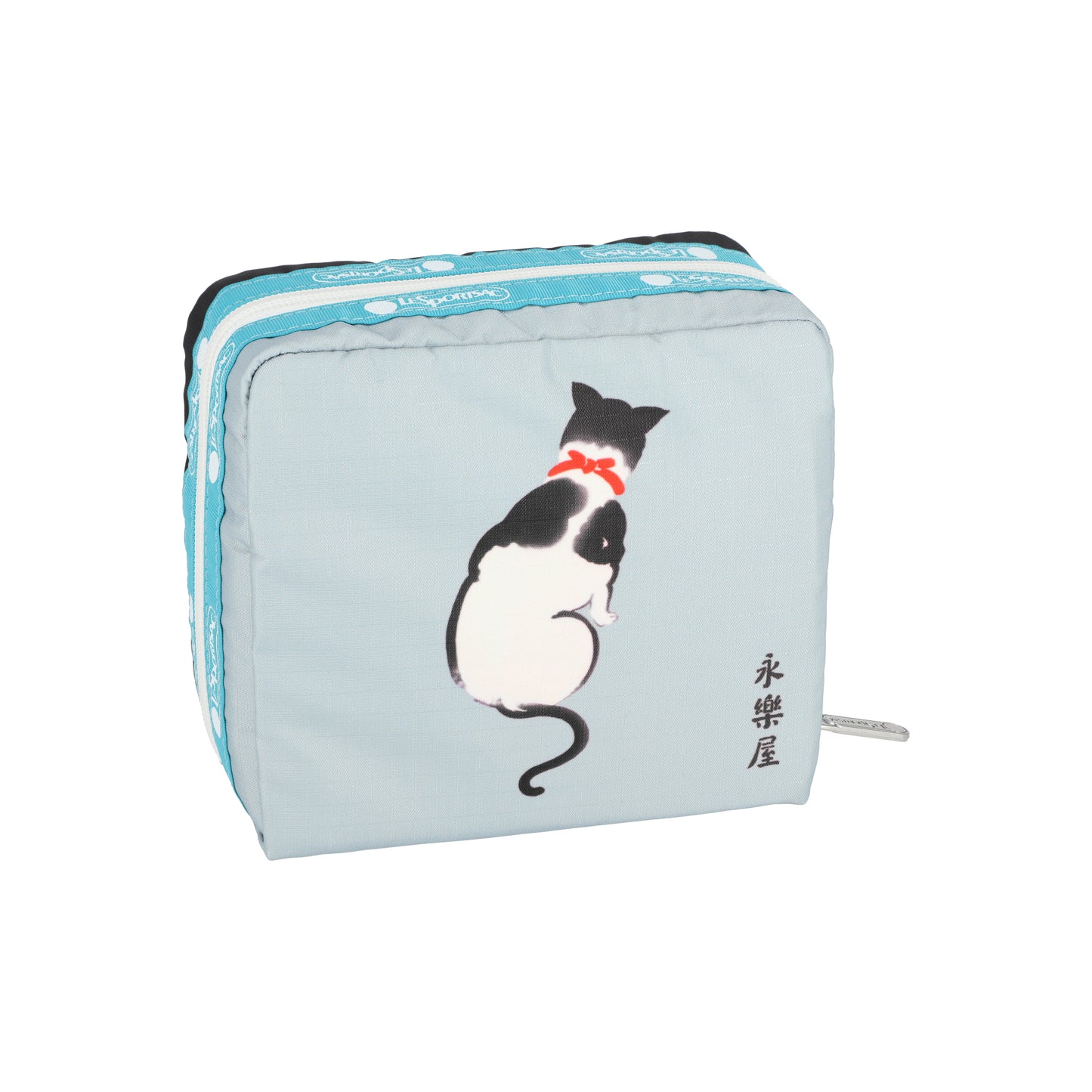 Medium Square Cosmetic Japanese Art Cat