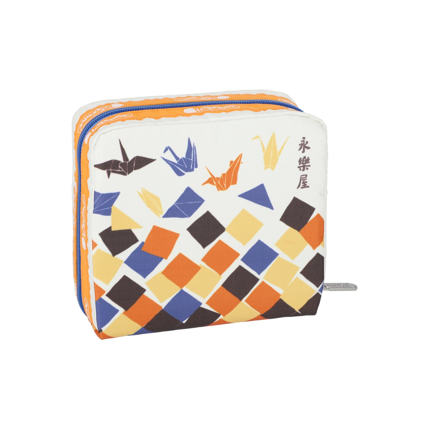Medium Square Cosmetic Japanese Art Cranes