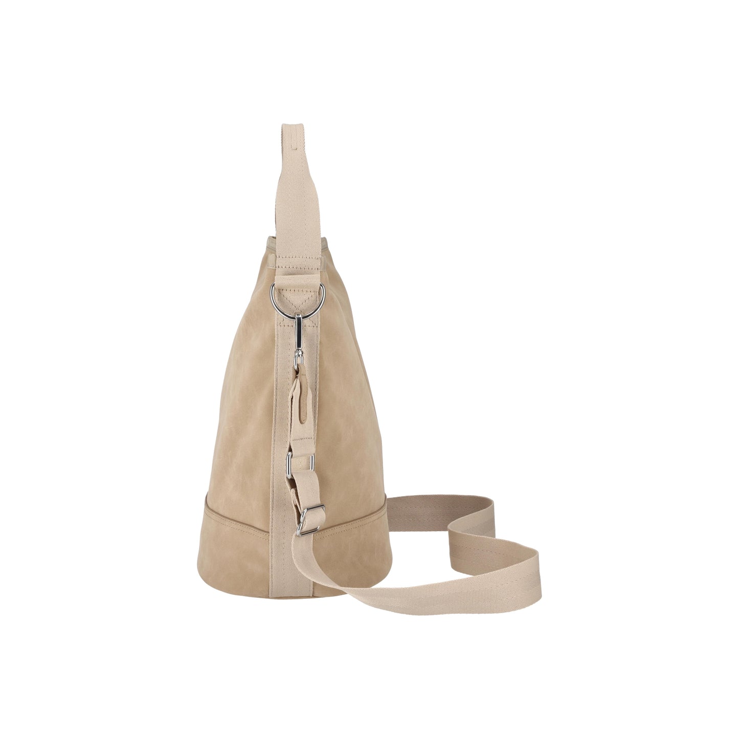 Small Suede Bucket Bag Sandstone Suede