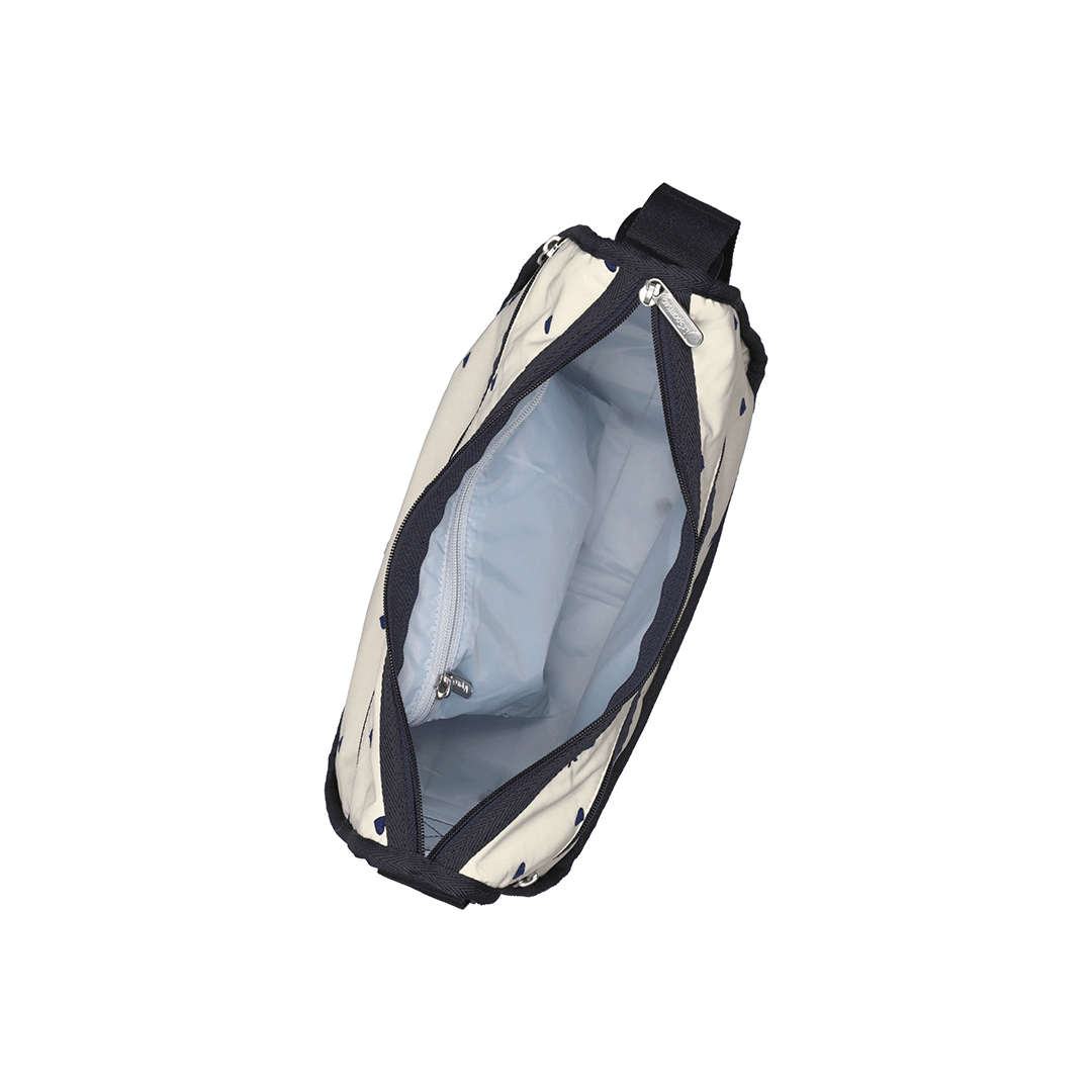 Navy Swiss Heart Classic Hobo Bag