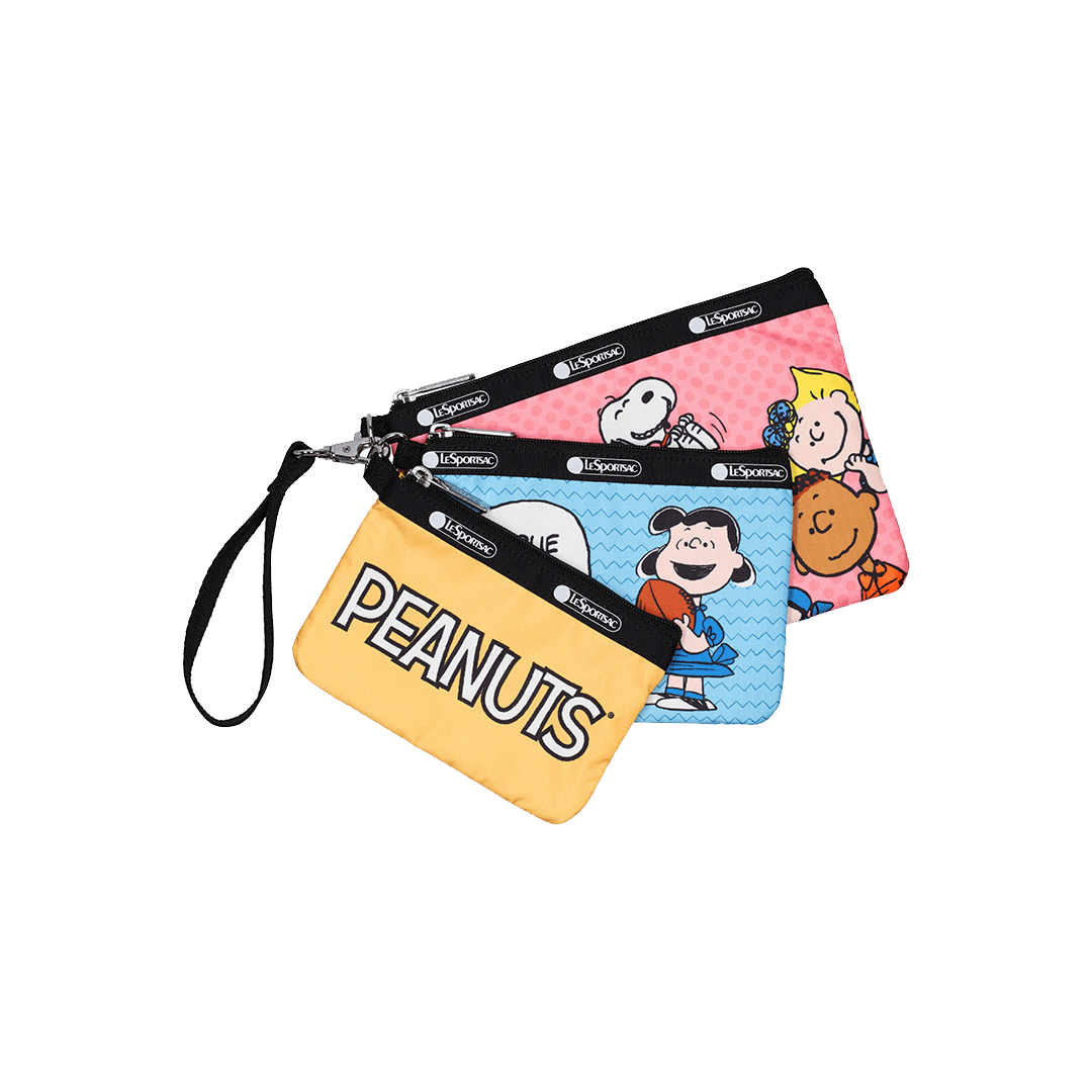 Peanuts Gang Wristlet Pouch Set