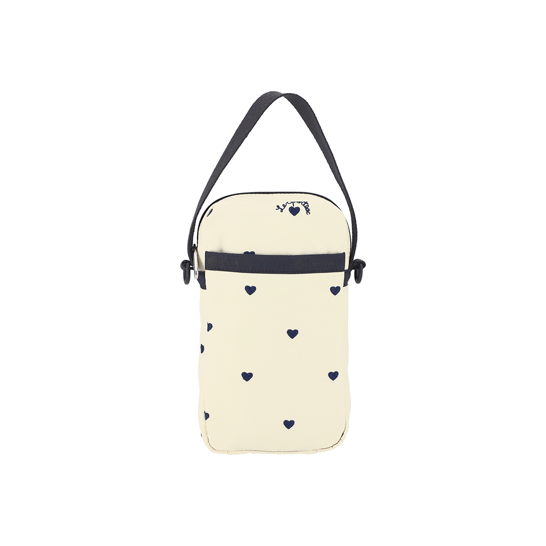 Navy Swiss Heart Mini Phone Crossbody Bag