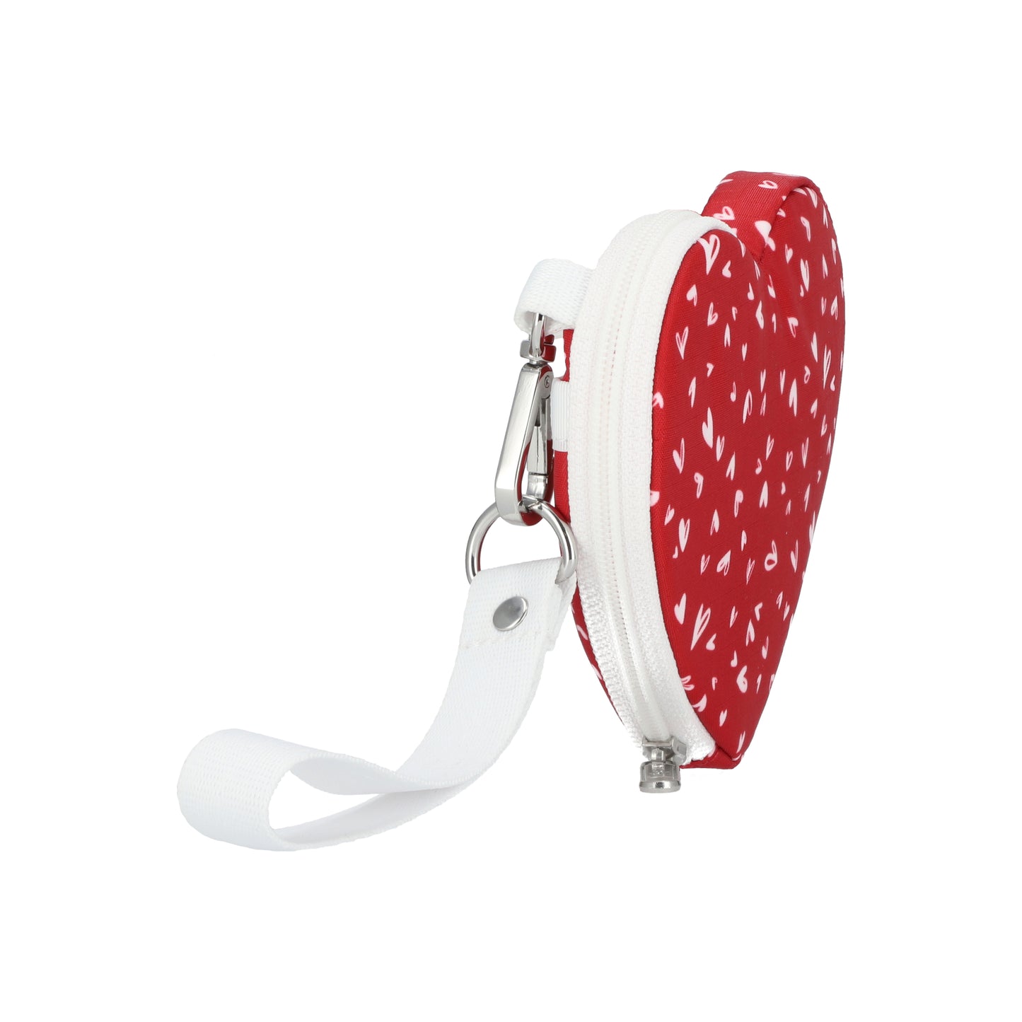 Heart Wristlet Red Mini Hearts White