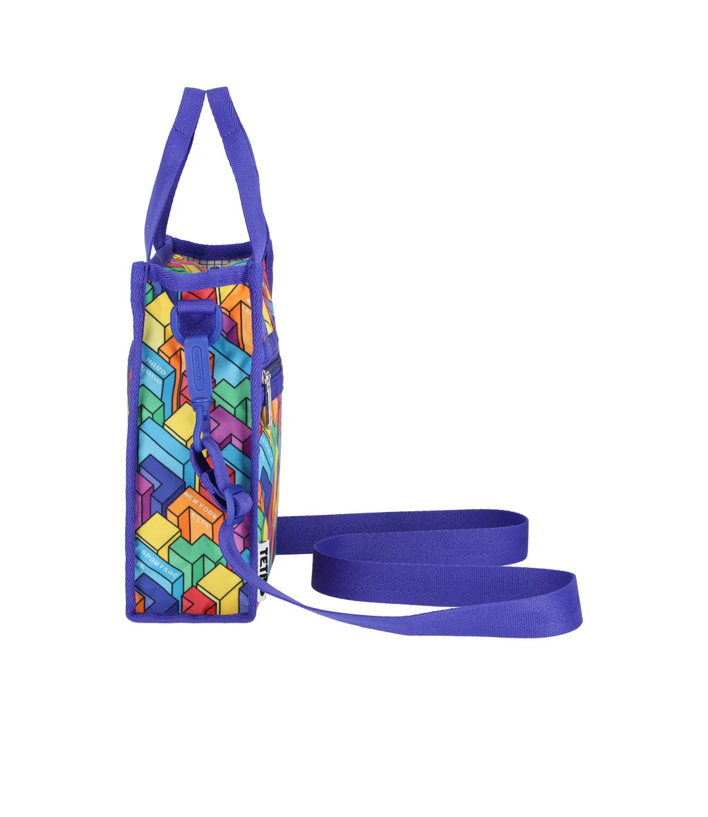 LeSportsac x Tetris Mini N/S Tote Tetrimino City Blocks