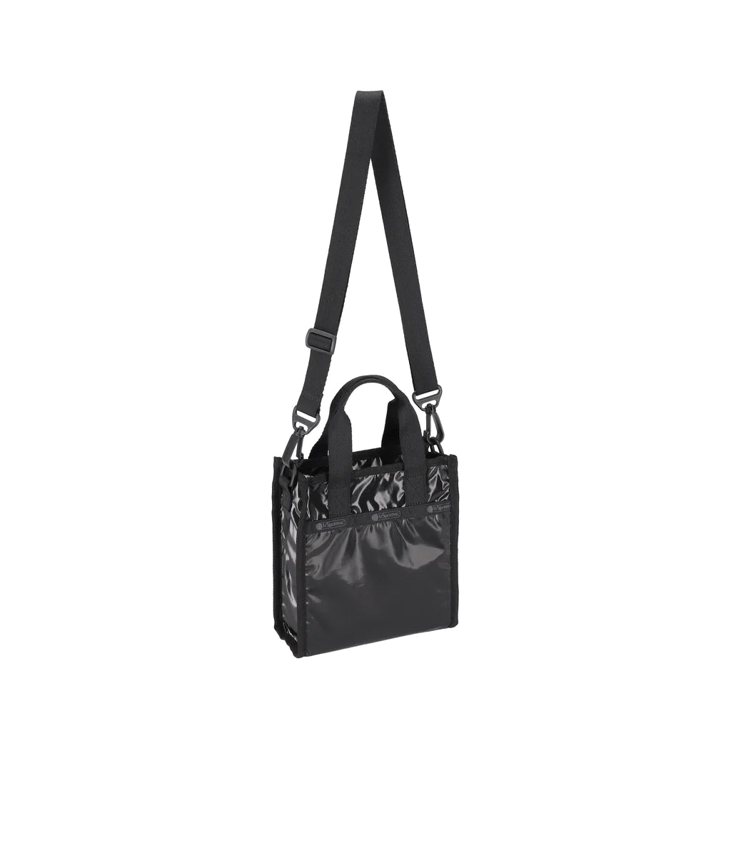 Mini N/S Tote Black Shine