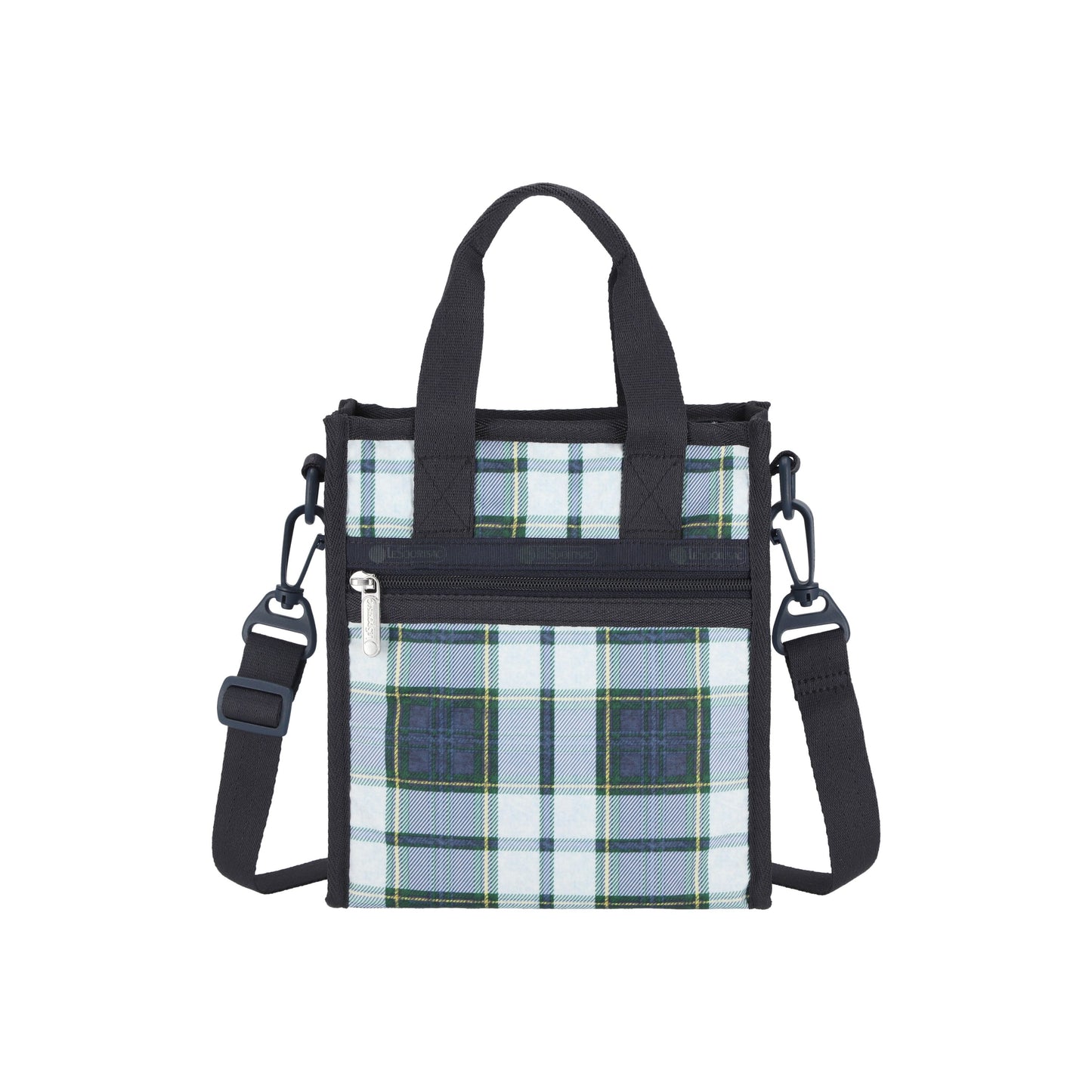 Deep Blue Tartan Mini N/S Tote