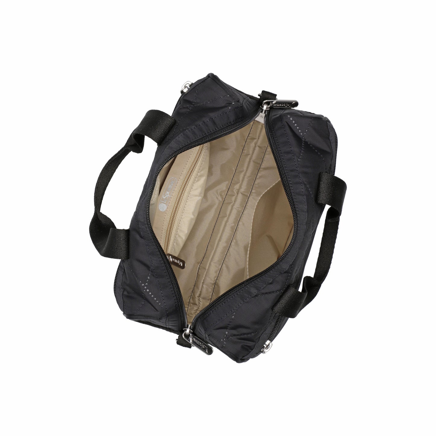 Everyday Small Satchel Black Cross Deboss