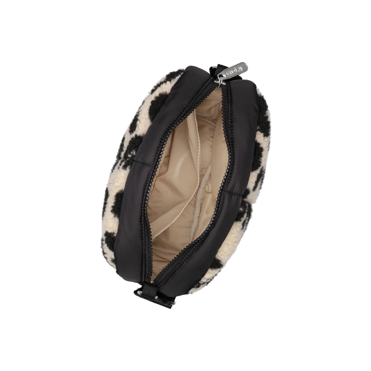 Leopard Sherpa Puffy Cube Crossbody