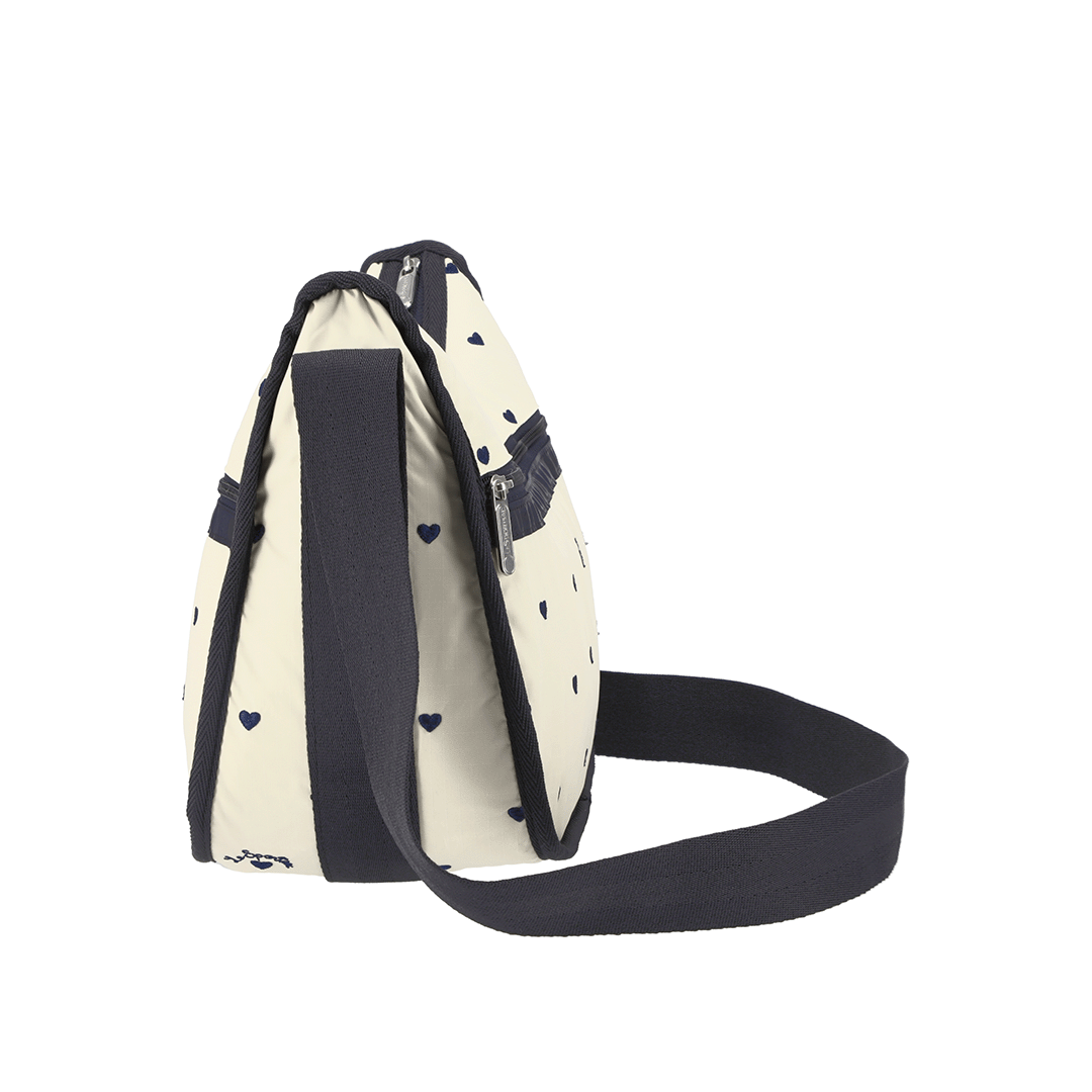 Navy Swiss Heart Classic Hobo Bag