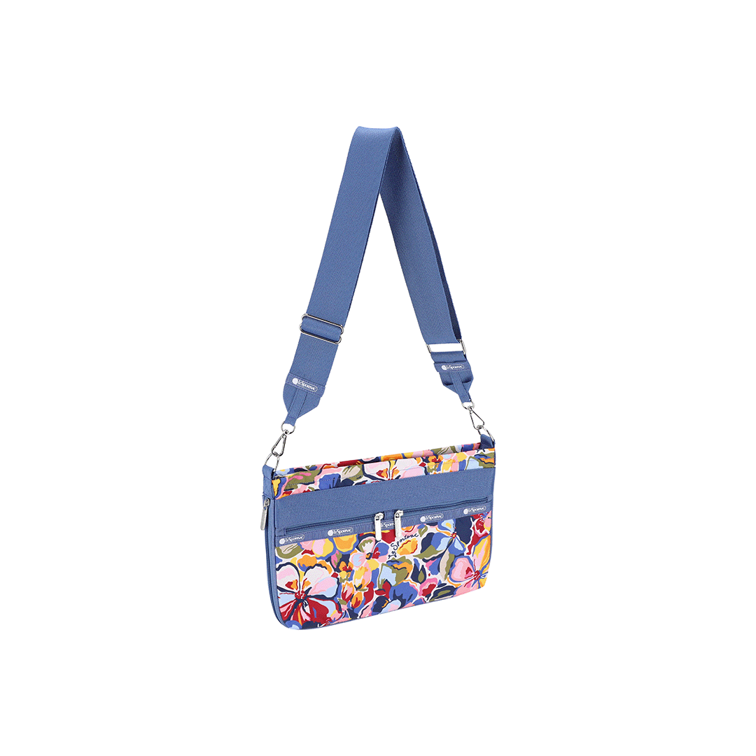 Autumn Floral East West Zipper Crossbody Bag