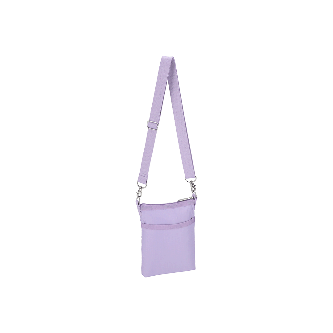 Lavender 3 Zip Crossbody Bag