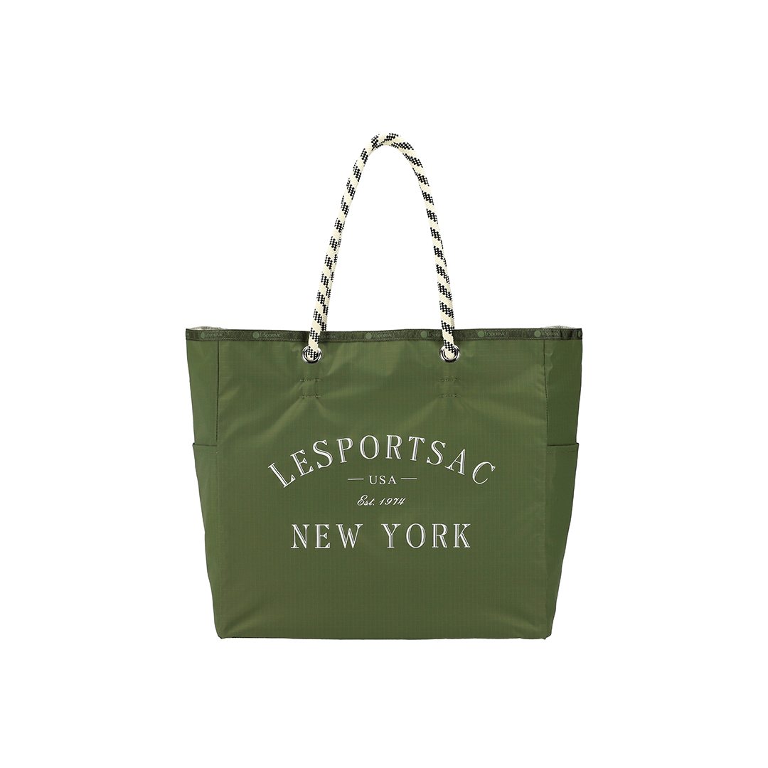 Birch/ Olive Large 2-Way Tote Bag