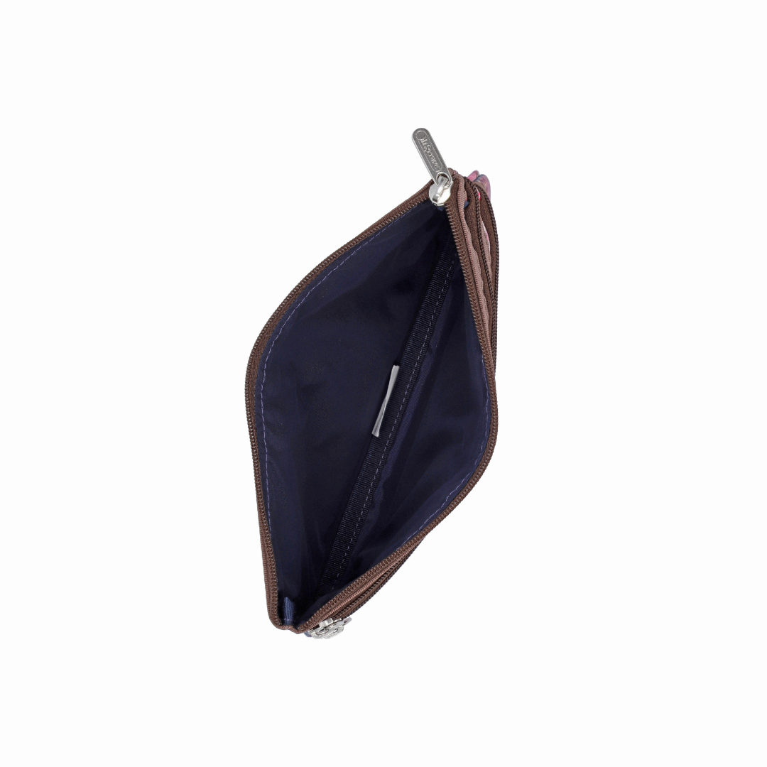 3-Zip Cosmetic Pink Rosewood Plaid