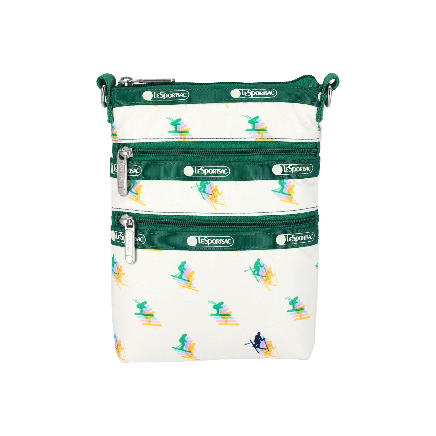 Ski Silhouettes 3 Zip Crossbody