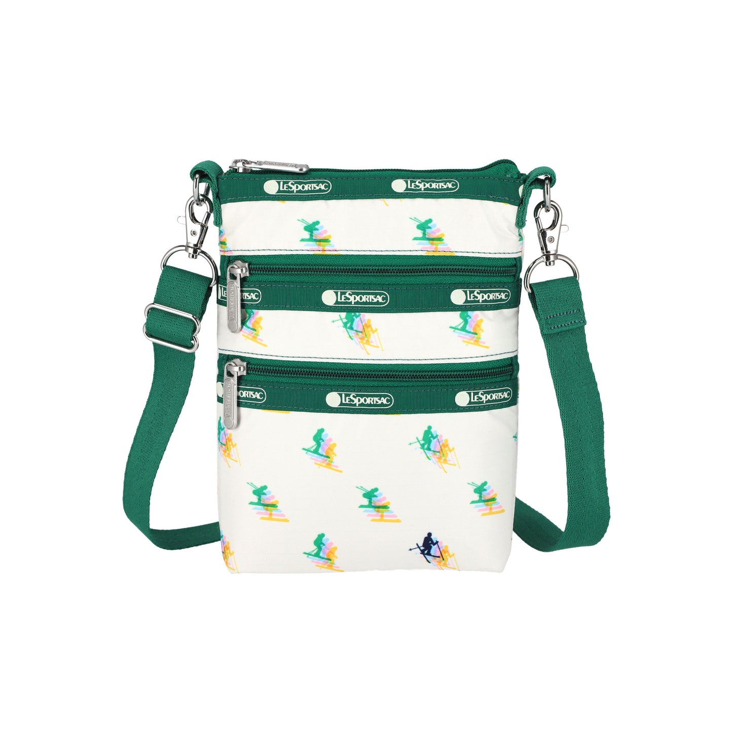 Ski Silhouettes 3 Zip Crossbody