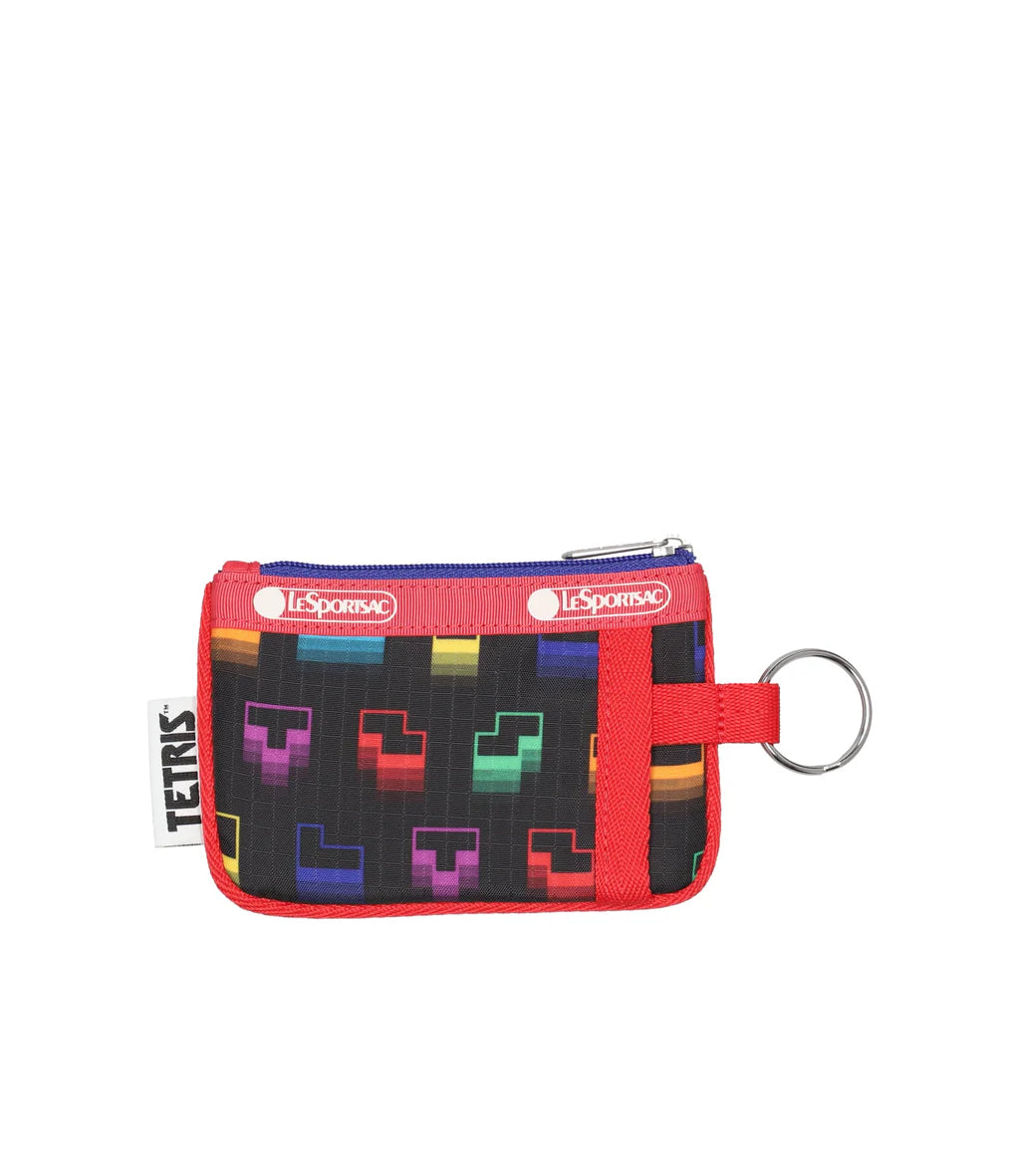 LeSportsac x Tetris Key Card Holder Falling Blocks/Pink