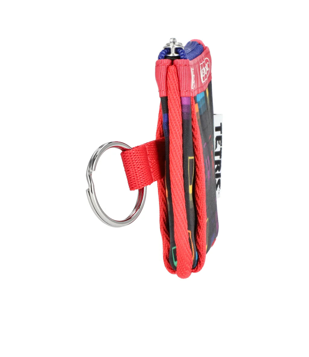 LeSportsac x Tetris Key Card Holder Falling Blocks/Pink
