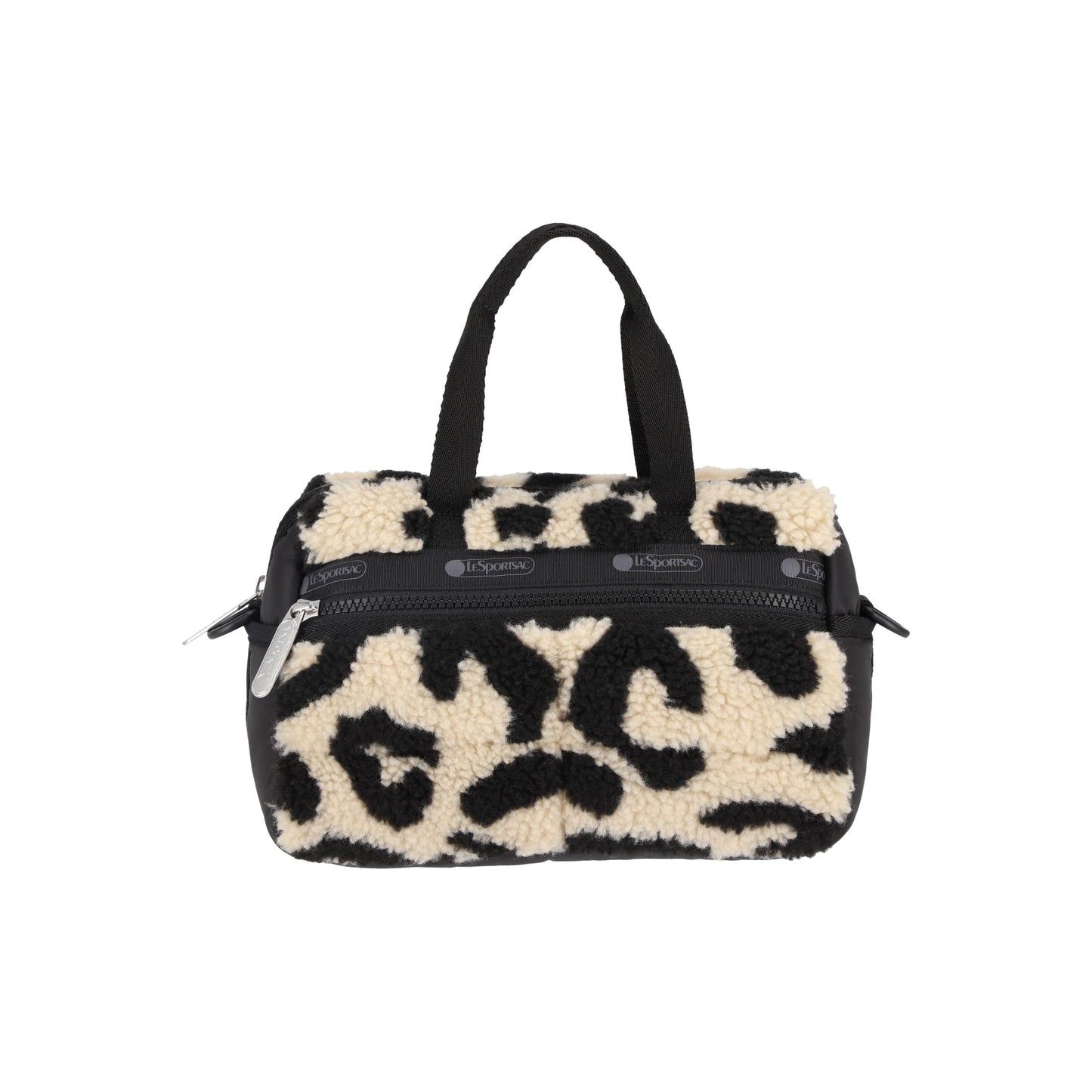 Leopard Sherpa Puffy Mini Duffel