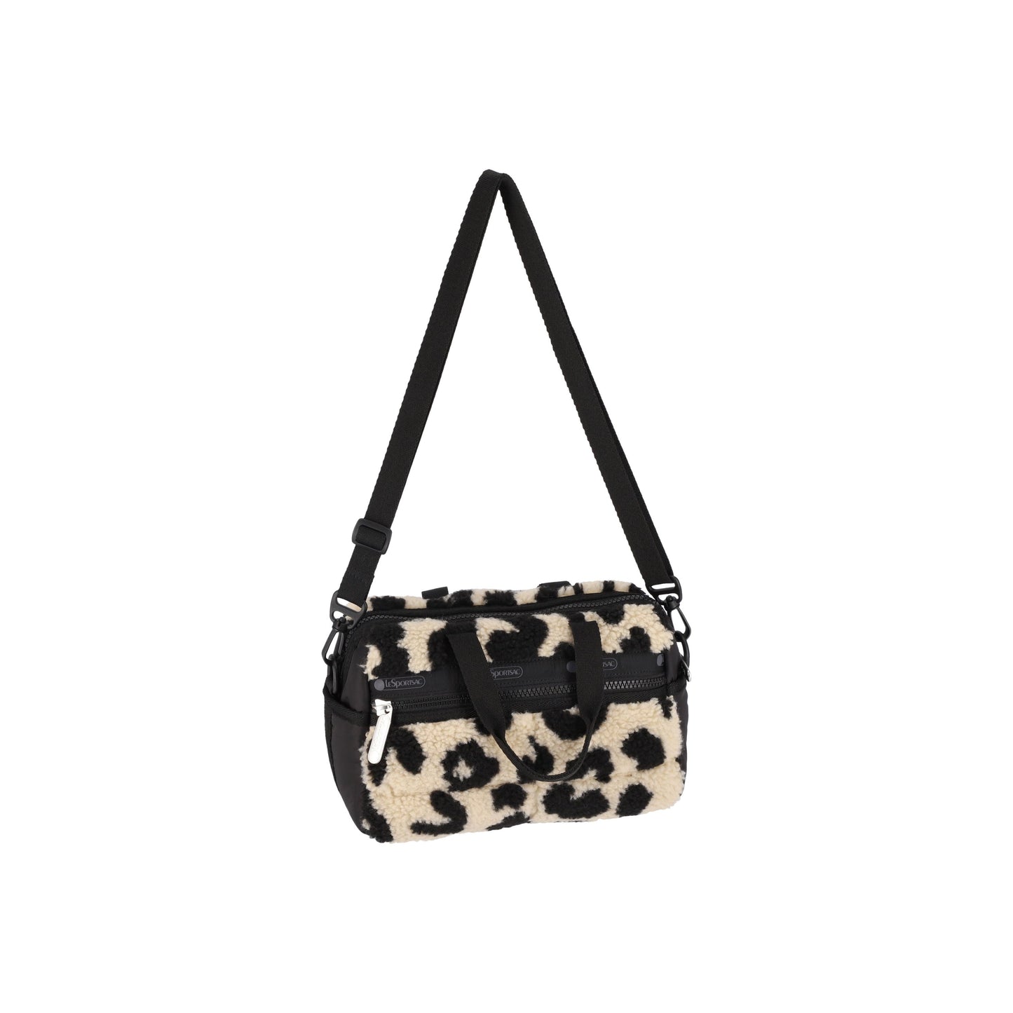 Leopard Sherpa Puffy Mini Duffel