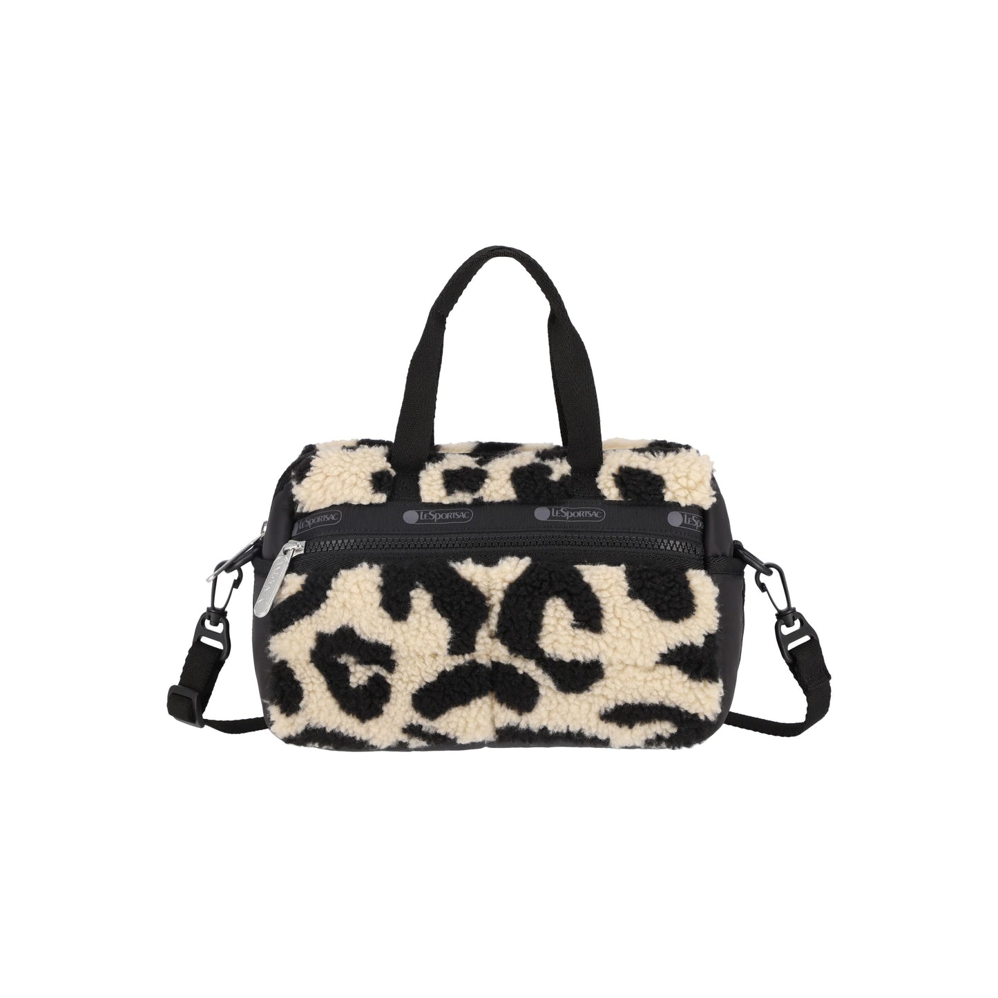 Leopard Sherpa Puffy Mini Duffel