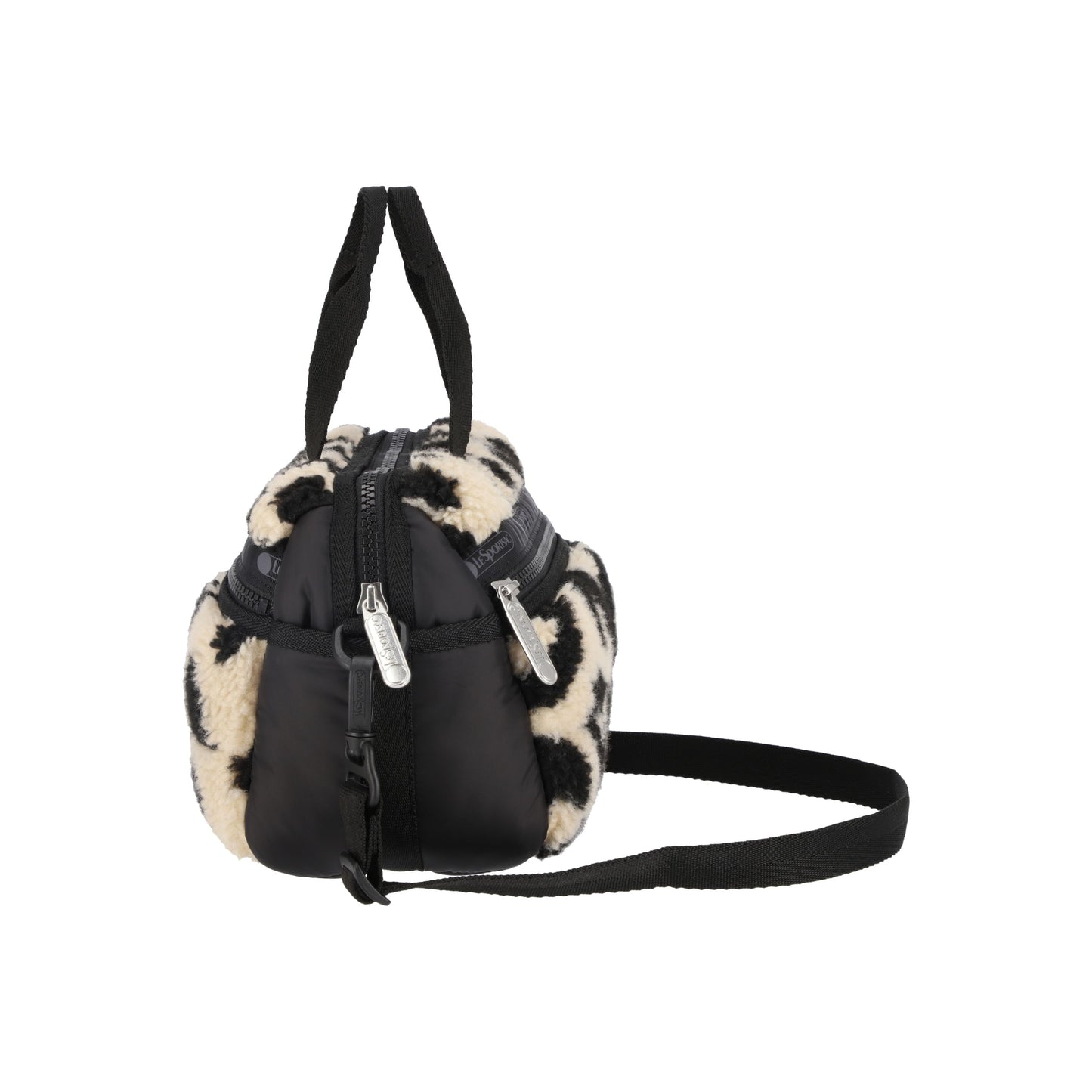 Leopard Sherpa Puffy Mini Duffel
