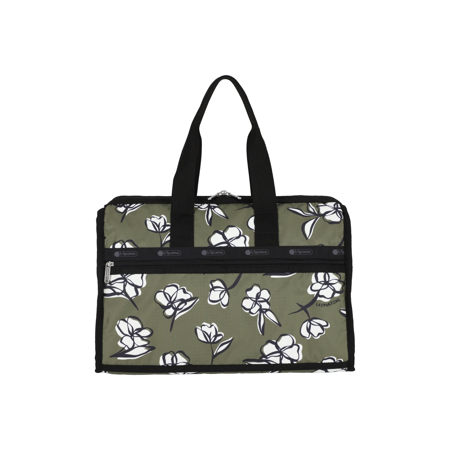 Deluxe Medium Weekender Olive Floral Silhouette