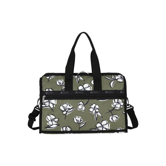 Deluxe Medium Weekender Olive Floral Silhouette