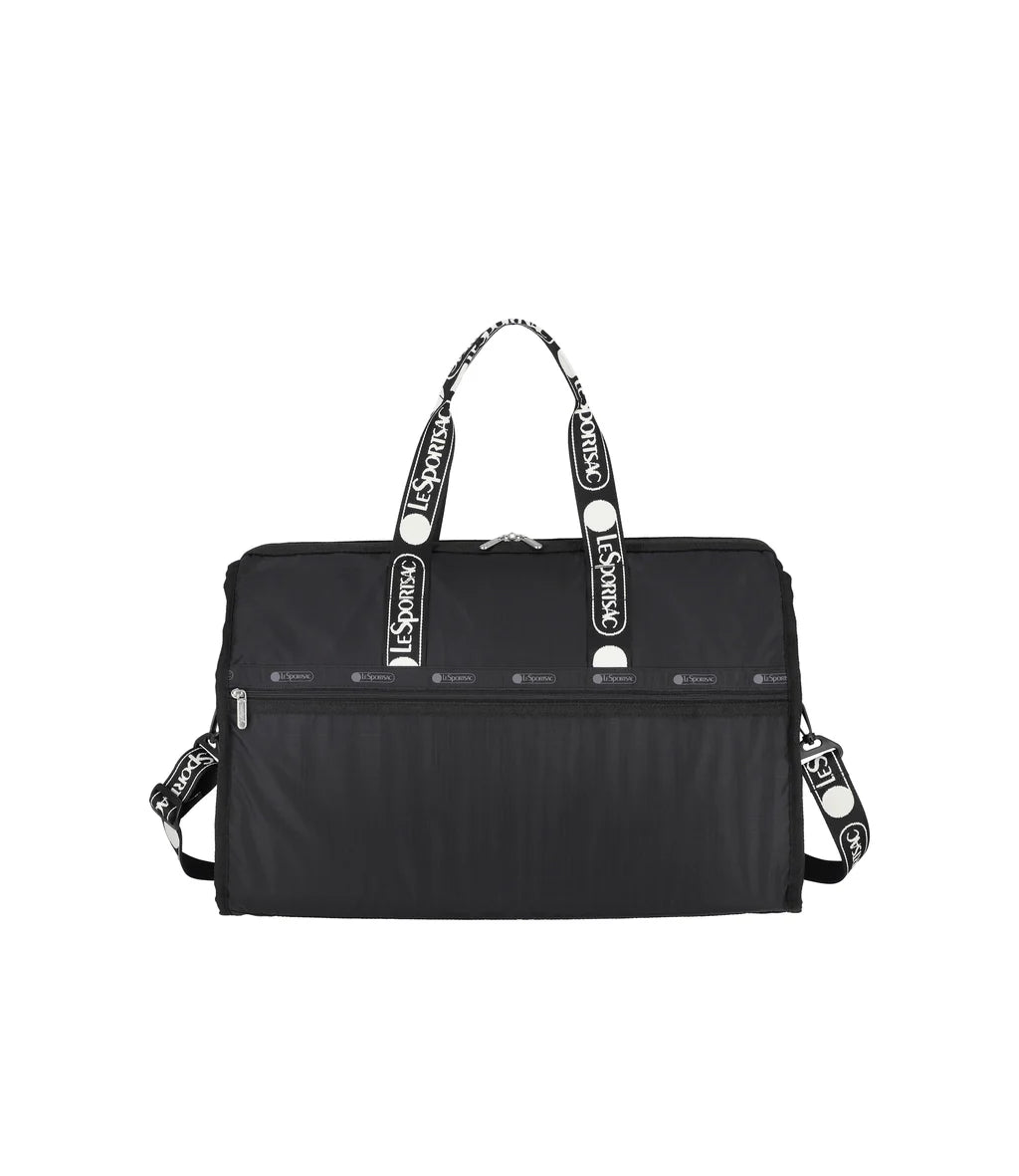 Deluxe Large Weekender Logo Jacquard Black