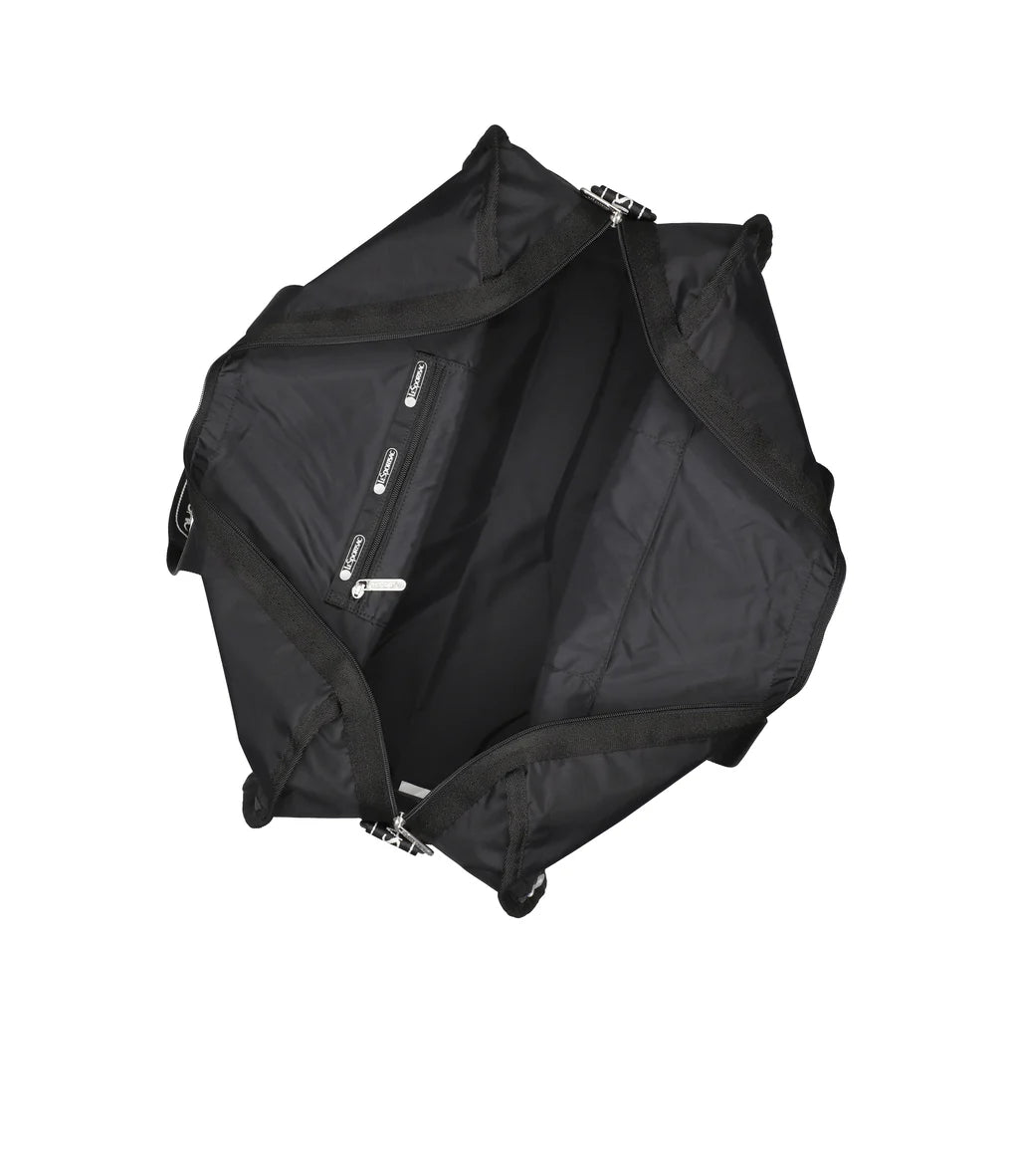Deluxe Large Weekender Logo Jacquard Black