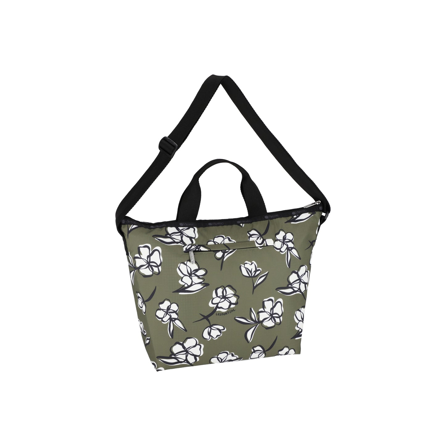 Deluxe Easy Carry Tote Olive Floral Silhouette