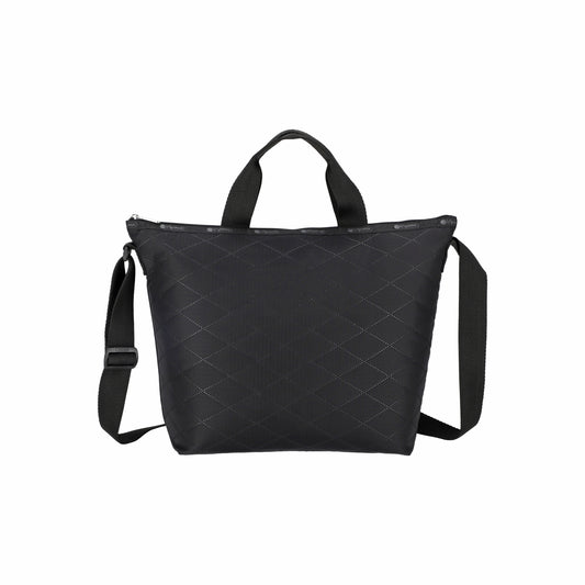 Deluxe Easy Carry Tote Black Cross Deboss