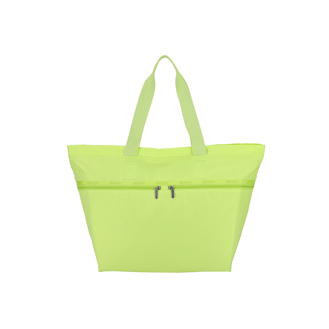 Lime Carlin Zip Top Tote Bag