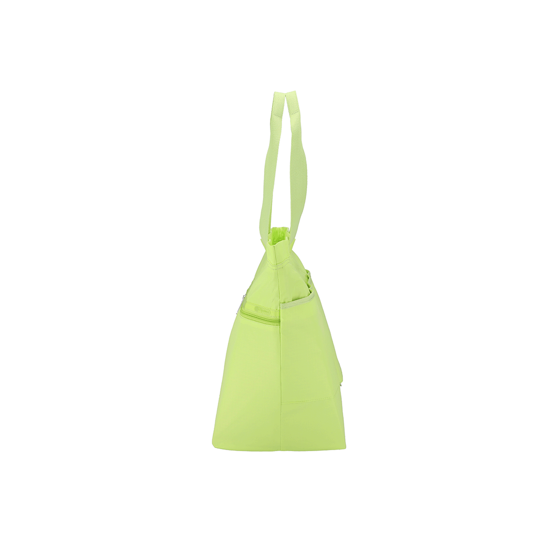 Lime Carlin Zip Top Tote Bag