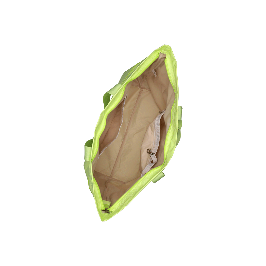 Lime Carlin Zip Top Tote Bag