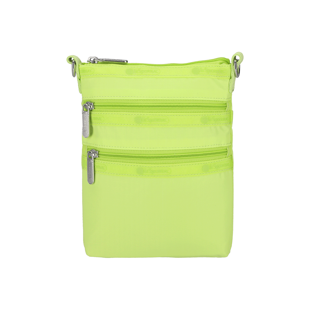 Lime 3 Zip Crossbody Bag