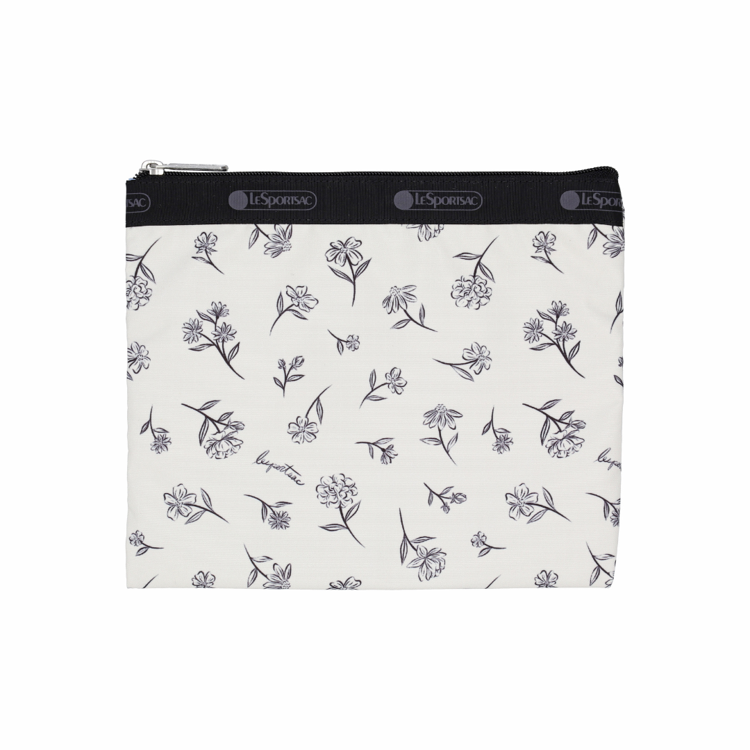 Deluxe Everyday Bag Ink Sketched Floral Ivory
