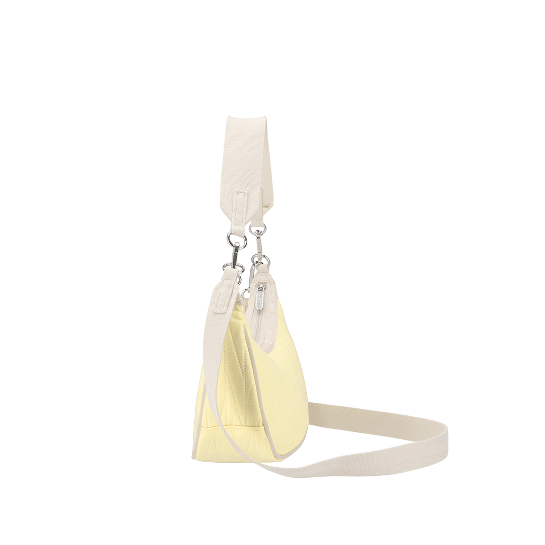 Citron Deboss Small Convertible Hobo Bag