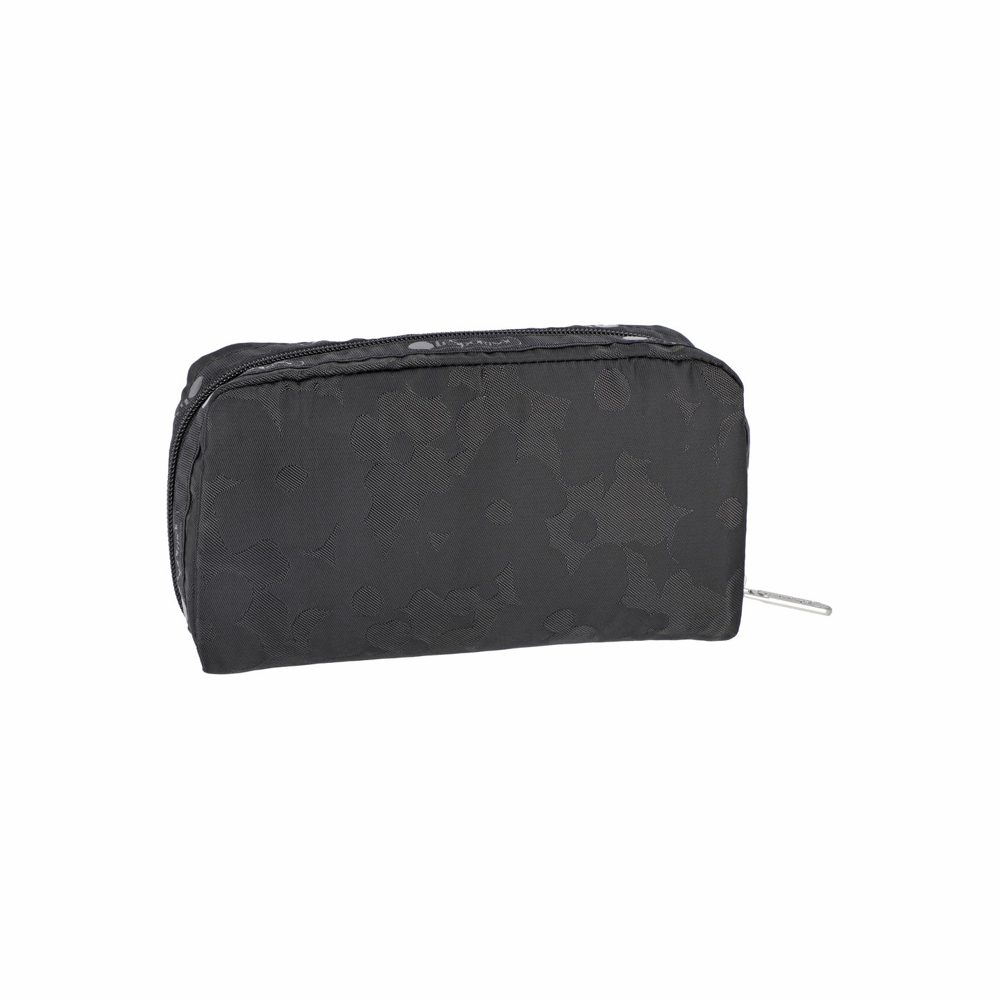 Rectangular Cosmetic Black Floral Jacquard