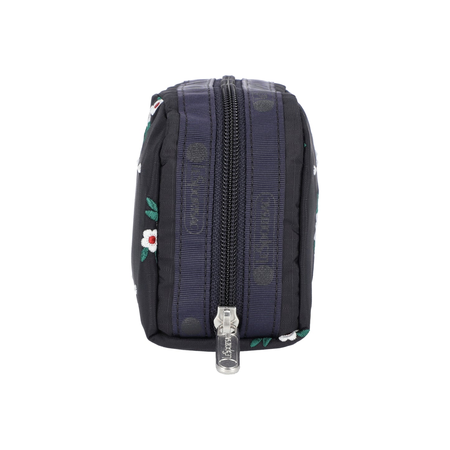 Rectangular Cosmetic Floral Lattice Embroidery