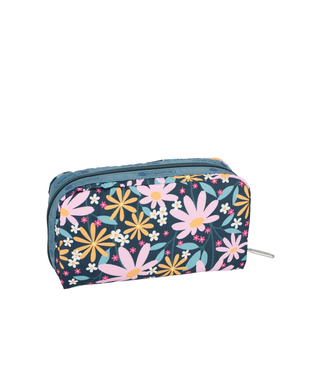 Rectangular Cosmetic Retro Daisies